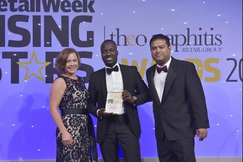 Bernard Osei-Tutu from Tesco won the award for Store Manager of the Year in the 5,000 – 20,000 sq category